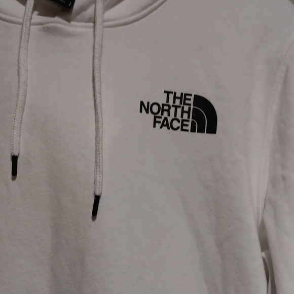 MEN THE NORTH FACE Box Logo Pullover Hoodie White Size S - Picture 3 of 5